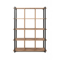 Libreria rovere quercia a cubi con profili antracite Denver31