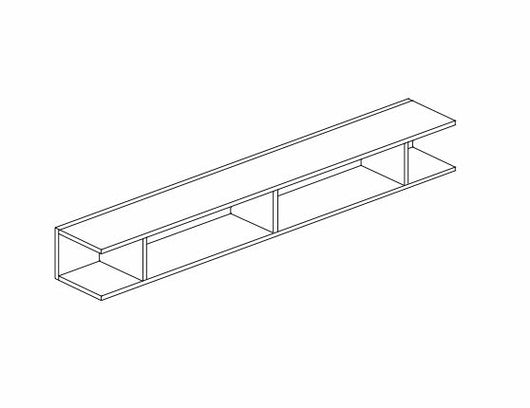 Libreria orizzontale sospesa, finitura Gesso, ZLCINFNPENEW95