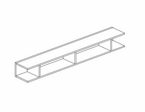 Libreria orizzontale sospesa, finitura Lava, ZLCINFNPENEW96