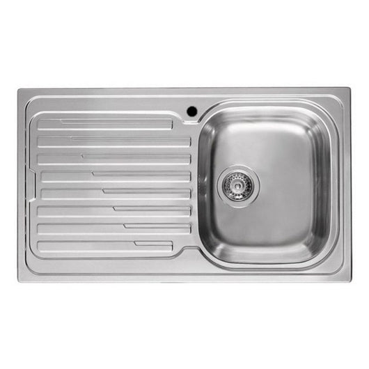 Lavello Elleci Incasso 1 vasca 86x50 Vasca a Destra Sky 400 Satinata Acciaio/Inox LIK400SACDX