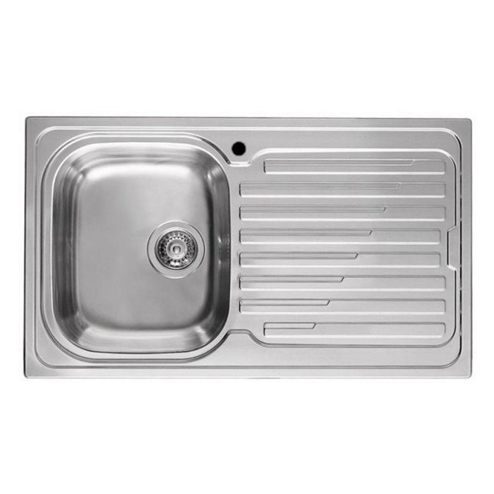 Lavello Elleci Incasso 1 vasca 86x50 Vasca a Sinistra Sky 400 Satinata Acciaio/Inox LIK400SACSX