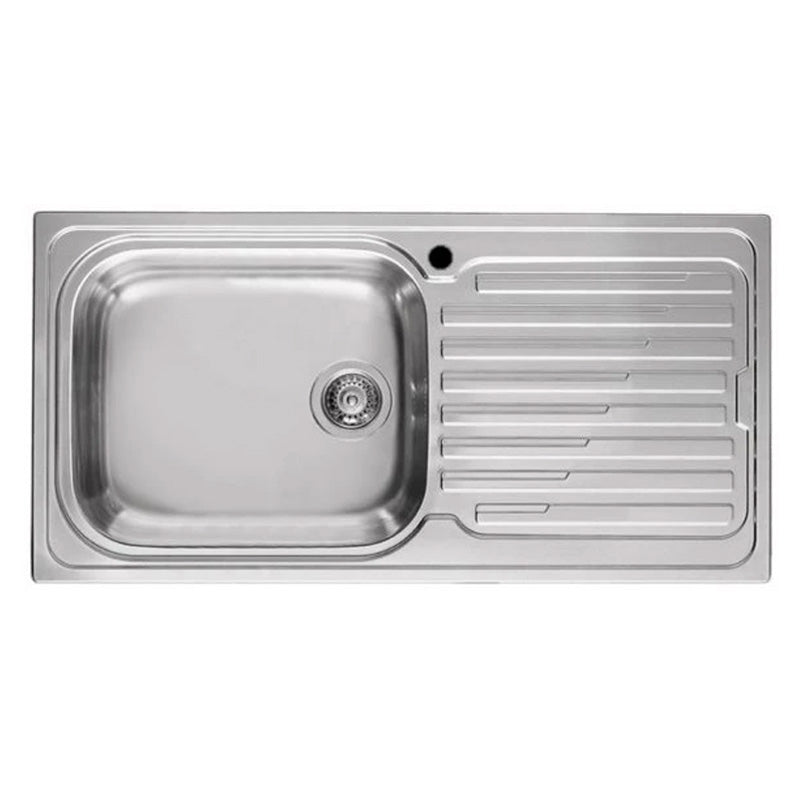 Lavello Elleci Incasso 1 vasca 100x50 Vasca a Sinistra Sky 480 Satinata Acciaio/Inox LIK480SACSX