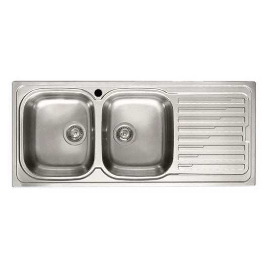 Lavello Elleci Incasso 2 vasche 116x50 Sky 500 Vasche a Sinistra Satinata Acciaio/Inox LIK500SACSX