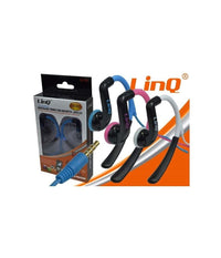 Linq Ds-201 Cuffie Auricolari Stereo Con Archetto Colore Azzurro Con Microfono         