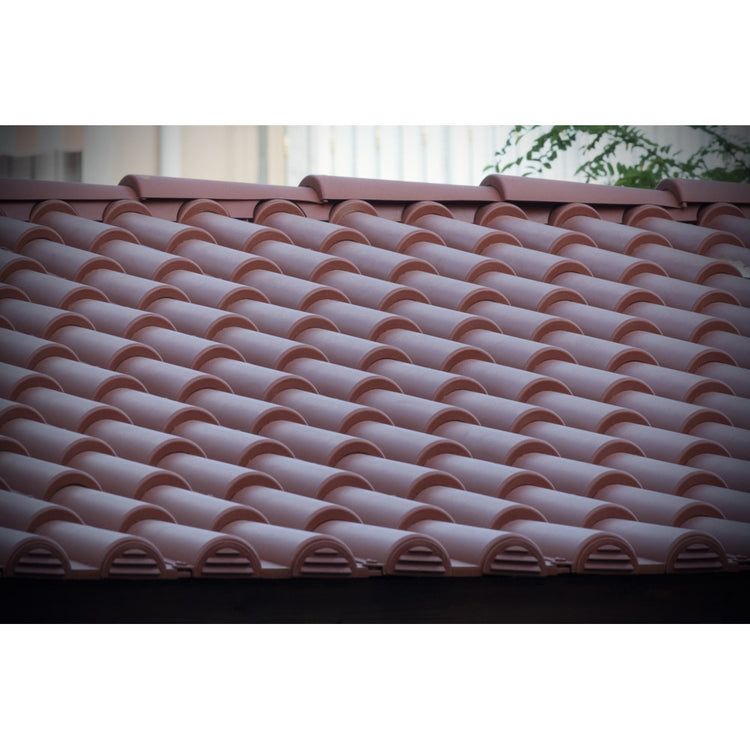 Listello chiudi colmo tondo tegola plastica color terracotta confezione 4 pz