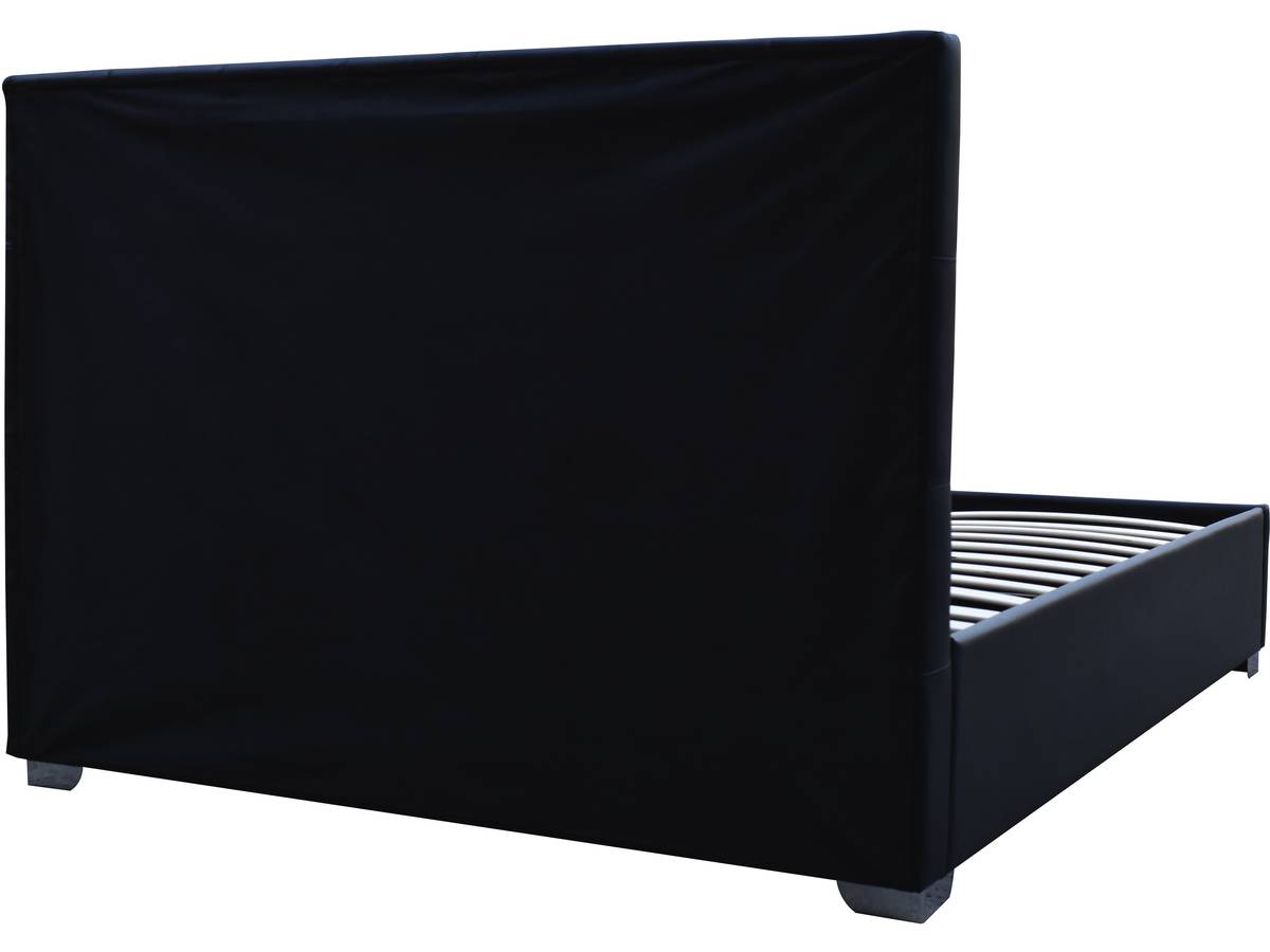 Letto con contenitore 140x190 cm "TINO" colore Nero