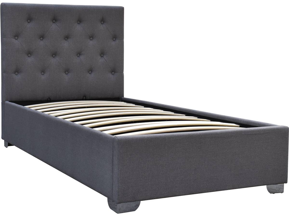 Letto singolo con contenitore TINO 90x190 cm colore Grigio