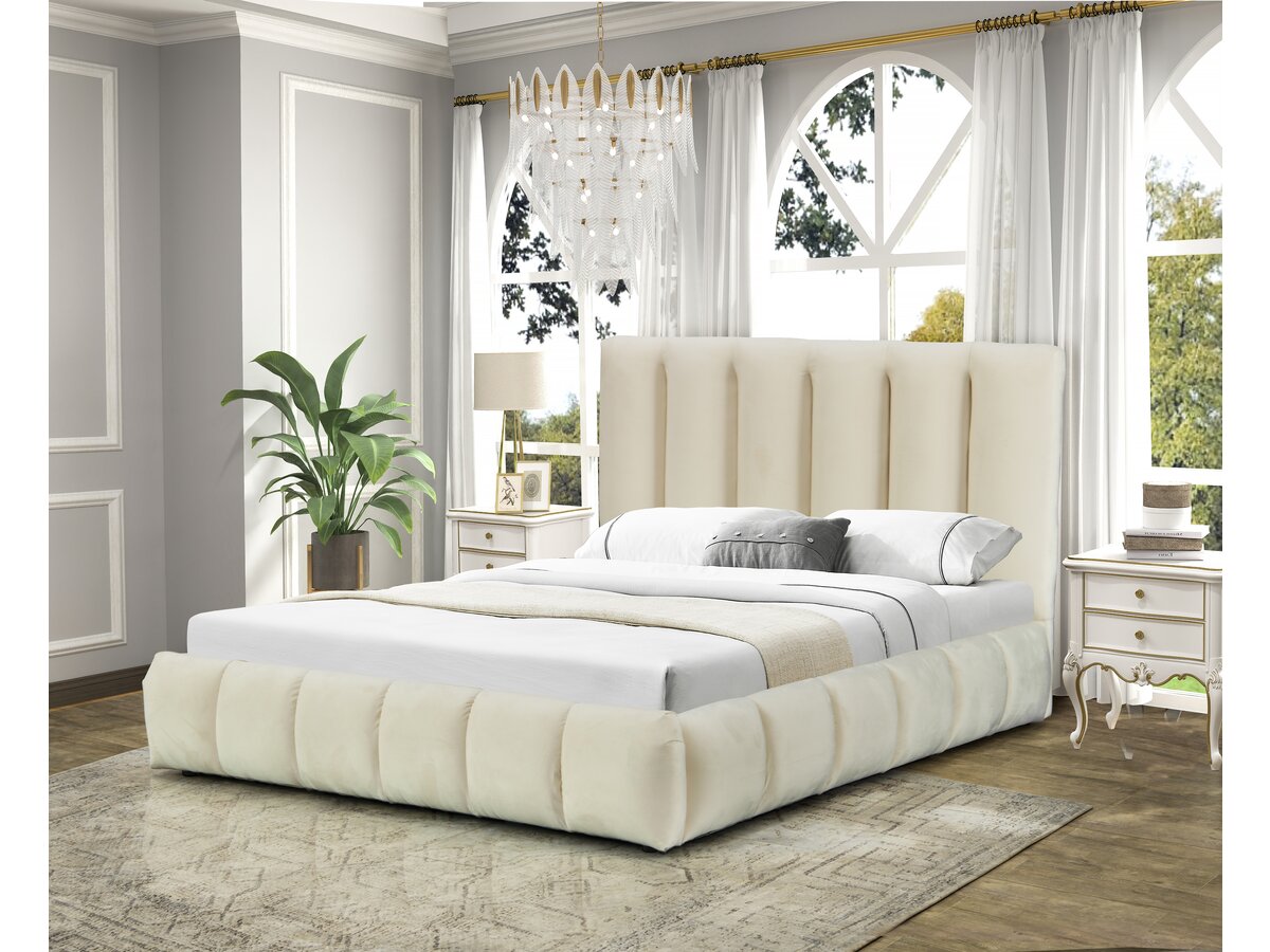 Letto "Annie" con cassettone 180 x 200 cm - Beige