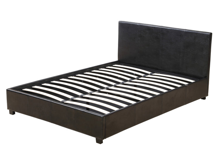 Letto doppio con contenitore "Carla" - Nero - 140 x 190 cm