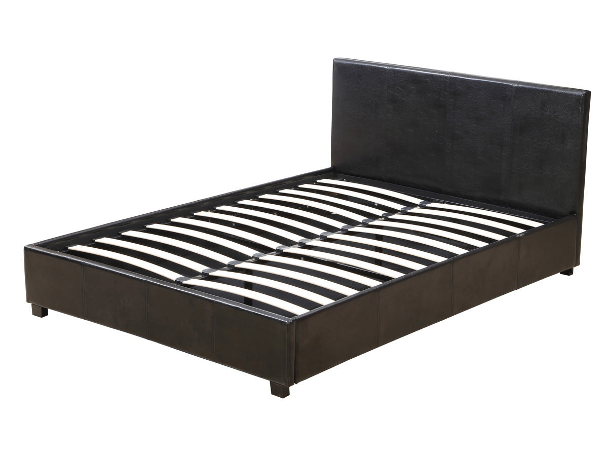 Letto con contenitore "Carla"- Nero - 160 x 200 cm