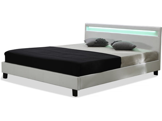 Letto con led "Maria" - 160 x 200 cm - Bianco