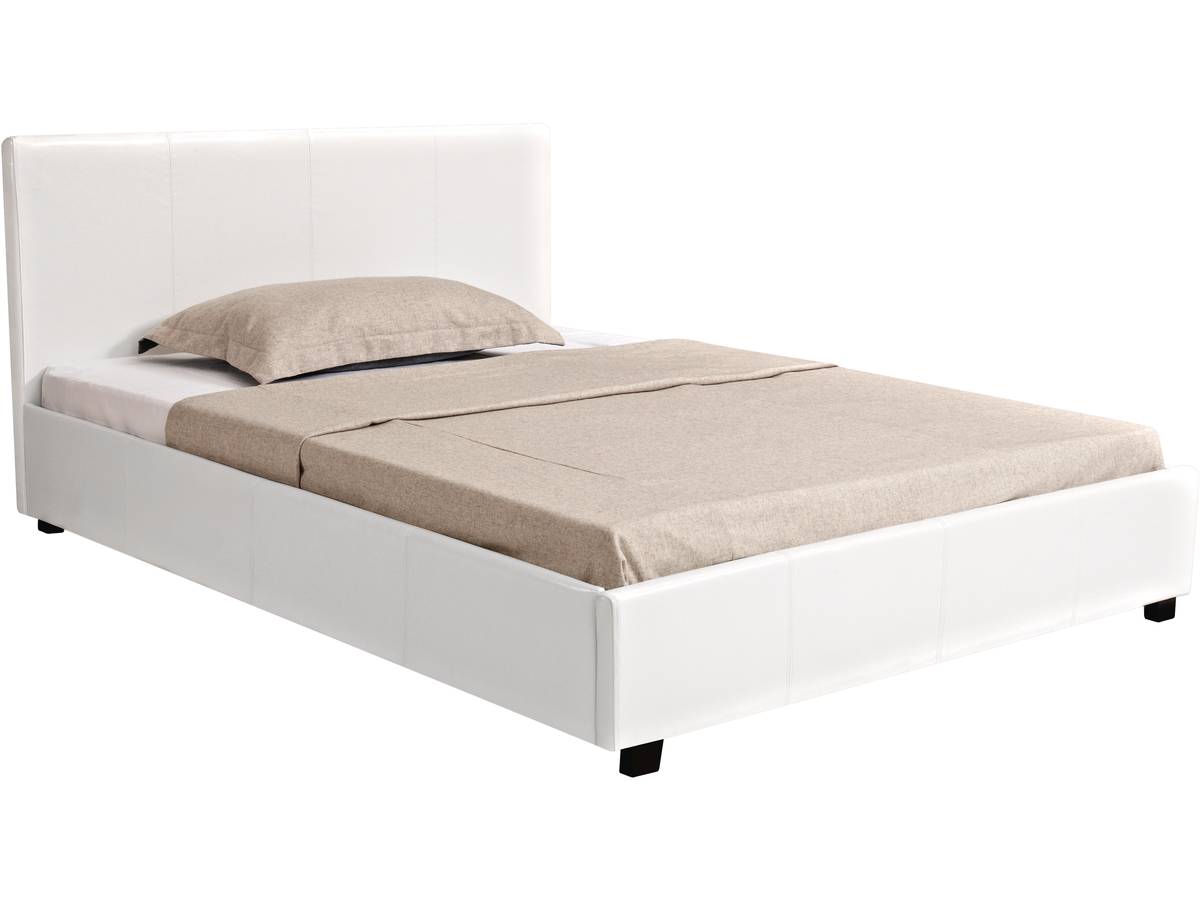 Letto doppio con contenitore  "Carla"- 160 x 200 cm  - Bianco