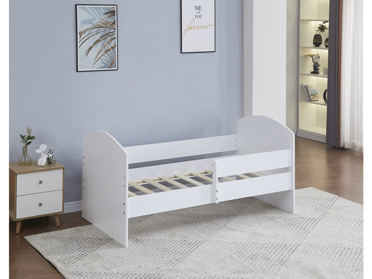 Letto per bambini "Victoria" con barriera - Legno - Bianco - 80 x 160 cm