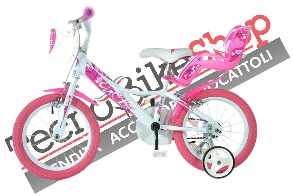 Bicicletta Bambina Little Heart Dino Bikes 14 pollici