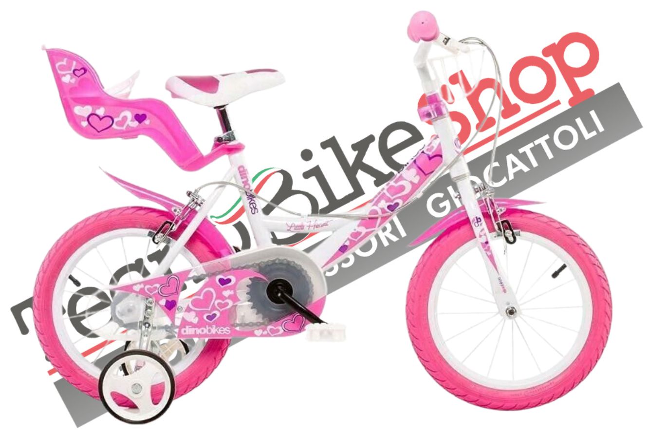 Bicicletta Bambina Little Heart Dino Bikes 14 pollici