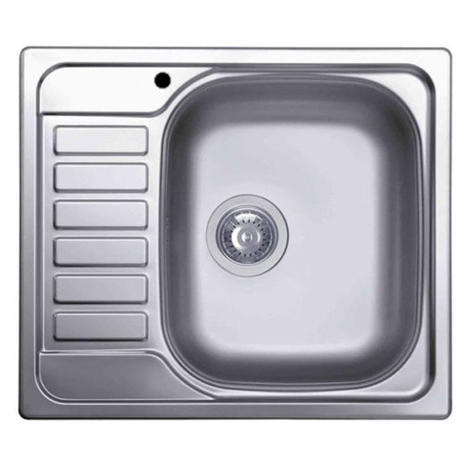 Lavello Elleci Incasso 1 vasca 58x50 Vasca a Destra Sky 125 Satinata Acciaio/Inox LIX125SACDX