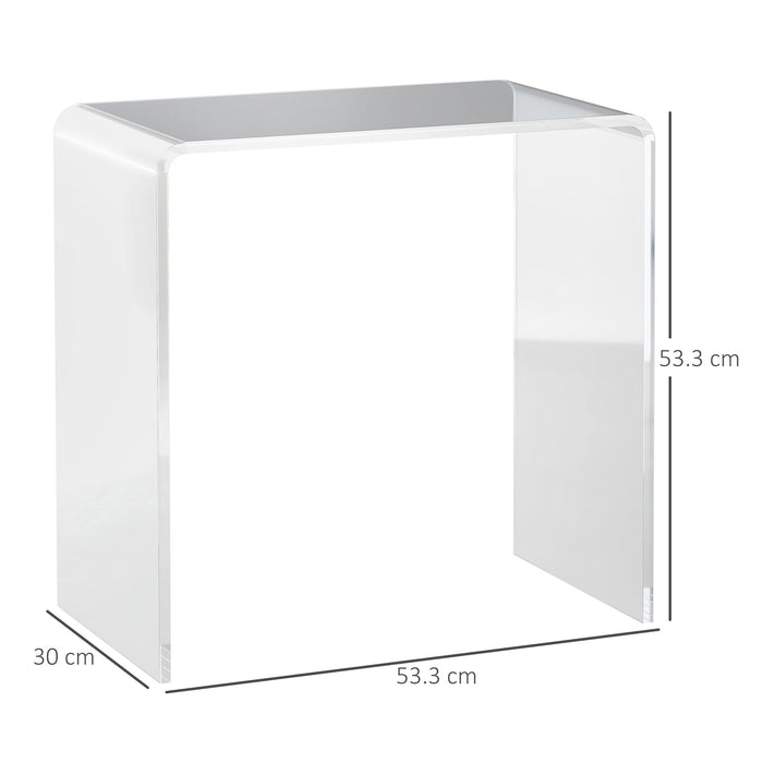 Tavolino da Salotto a Forma di U 53,5x30,5x53,5 cm in Acrilico Trasparente