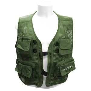 Gilet da pesca caccia multi tasche verde taglia m