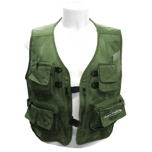 Gilet da pesca caccia multi tasche verde taglia xxl