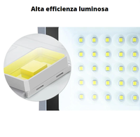 Proiettore led solare 200 watt grigio monocristallino ip65 6500k