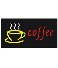 Logo Coffee Insegna Luminosa Per Bar Ristorante Pizzeria A Led Scritta Caffè         