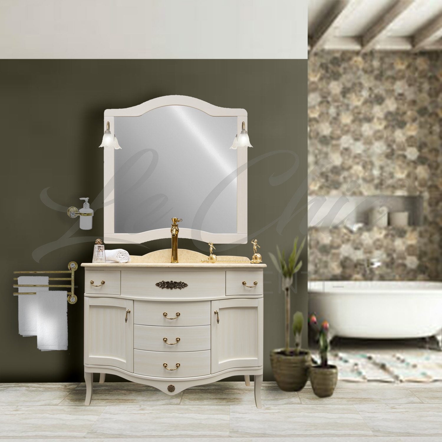 Arredo bagno London classico avorio