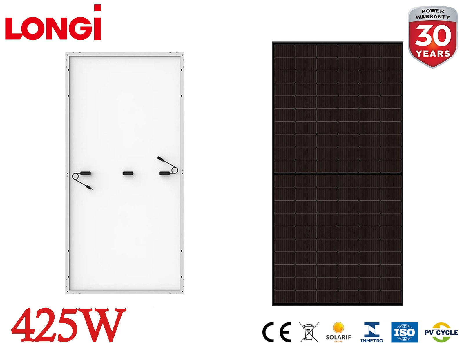 Pannello Solare Fotovoltaico 425W Monocristallino 172x113x30 Half-Cut Semicella