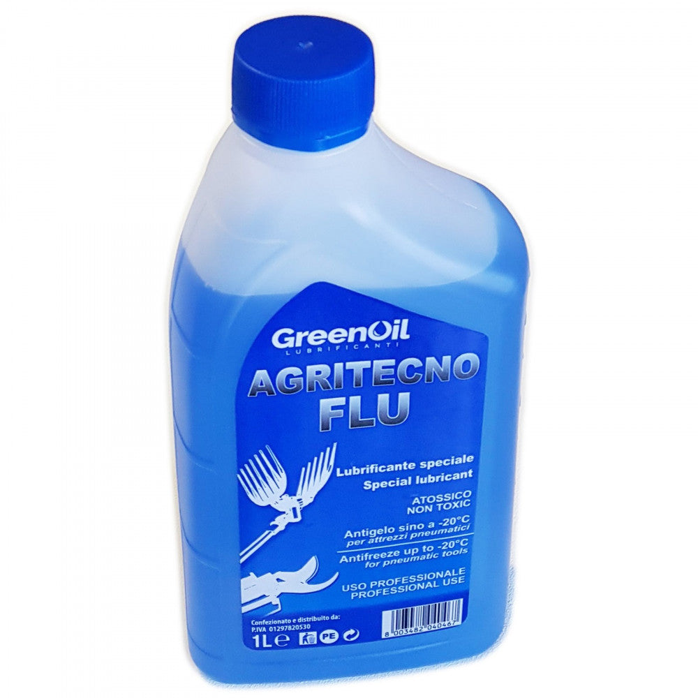 Lubrificante olio atossico antigelo agritecno flu 1lt per attrezzi pneumatici