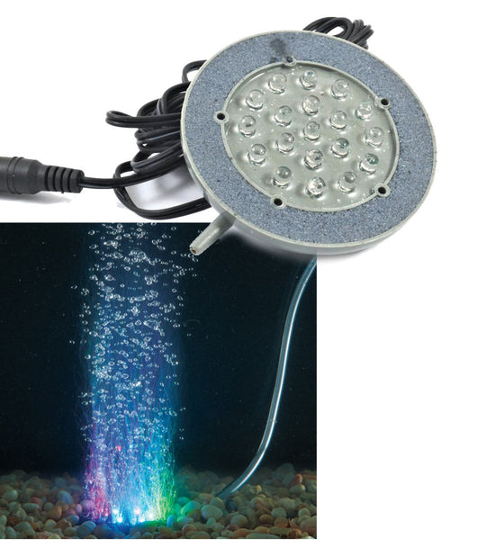 Luce 19 Led Rgb Acquario Con Bolle Aria Pietra Porosa Pesci Piante Decorazione         