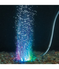 Luce 19 Led Rgb Acquario Con Bolle Aria Pietra Porosa Pesci Piante Decorazione         