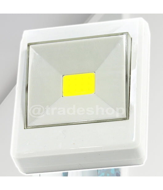 Luce A Led Con Interruttore Punto Faretto Lampada Cob 3w Per Armadio Cantina         