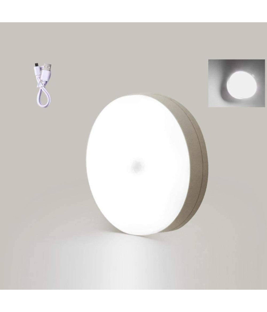 Luce Notturna Per Bambini Lampada A Induzione Per Corpo Umano Senza Fili A Led  -bianco Freddo      -