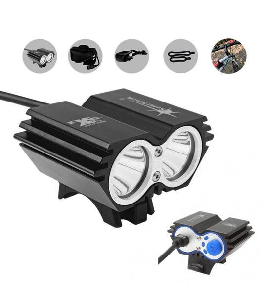 Luce Torcia Cree Led Xm-l2 Faro Fanale Bicicletta Mtb Bdc Bici Scuter Lampada         