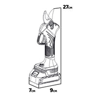 Luzas 20 - Forbici per potatura a batteria, cesoie elettriche Alfa Line, diametro di taglio 3,2 cm, 1 batteria 4a + caricabatteria