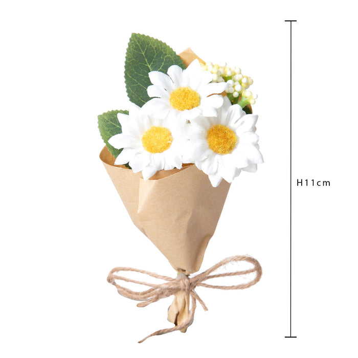 Set 12 Mini Bouquet Artificiali Margherite 11 cm