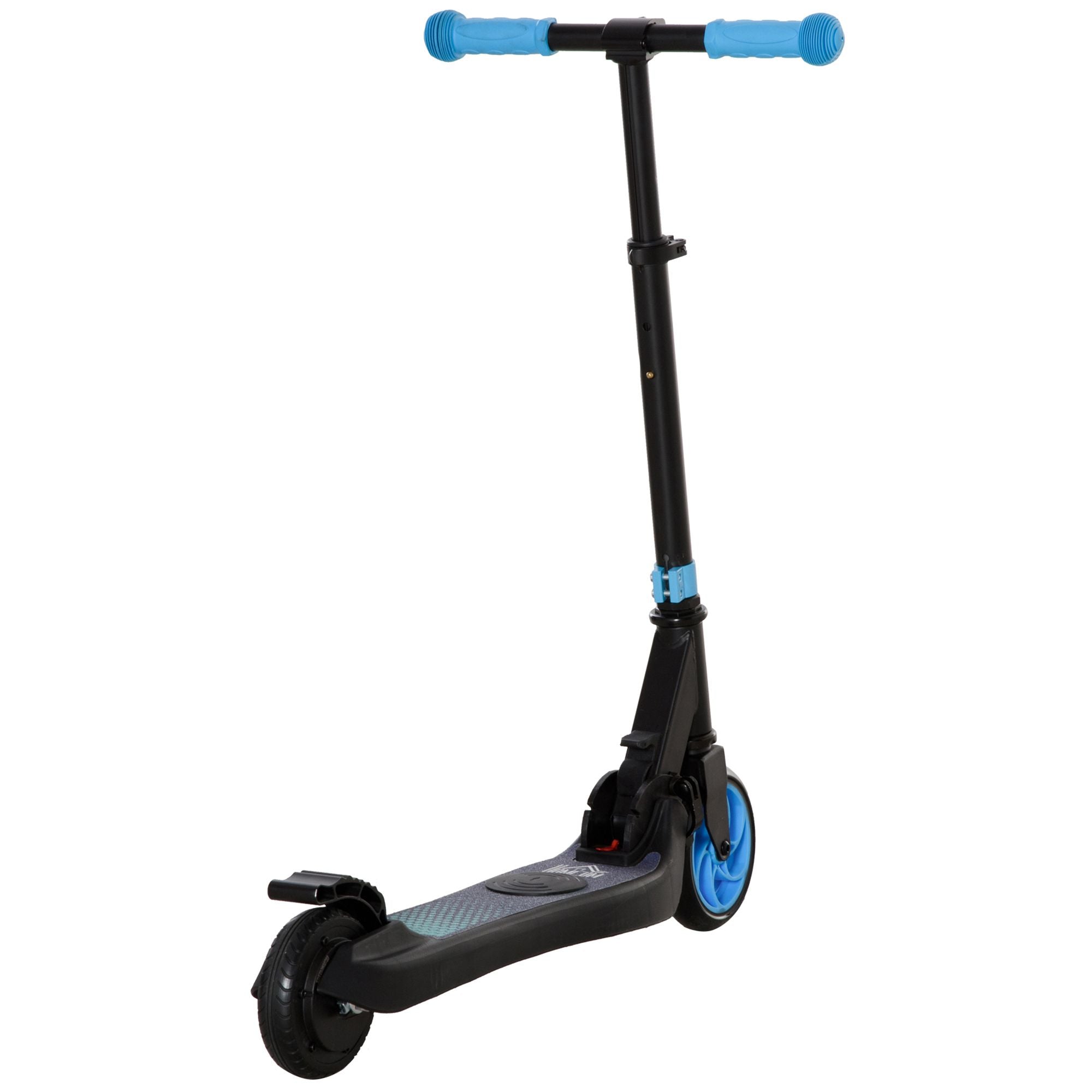 Monopattino Elettrico Pieghevole per Bambini Altezza Regolabile 75-80 cm Nero e Azzurro