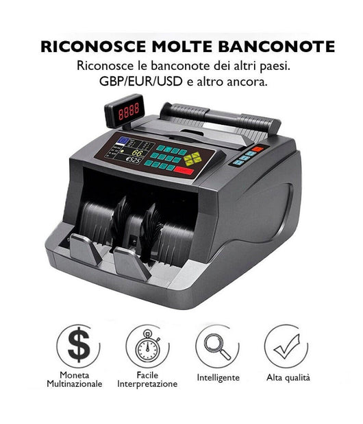 Macchina Conta Banconote Automatico Multi Valuta Rivelatore Di Banconote False         