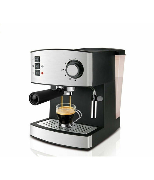 Macchina Per Caffè Espresso 850 Watt 1.6lt Cappuccino System 15 Bar Corpo Inox         