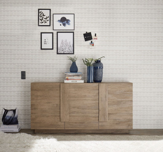 Credenza 3 ante moderna, in finitura Mercure, ZLCJPTMAD3A