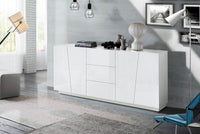 Madia credenza 4 ante 3 cassetti in finitura bianco lucido, ZTCVG49190468