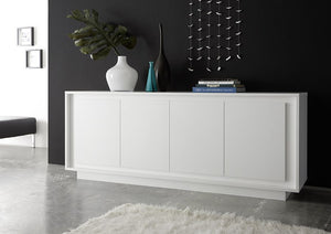 Credenza Moderna, Madia di Design, 4 ante, Bianco Opaco ZLCSKY-CBB