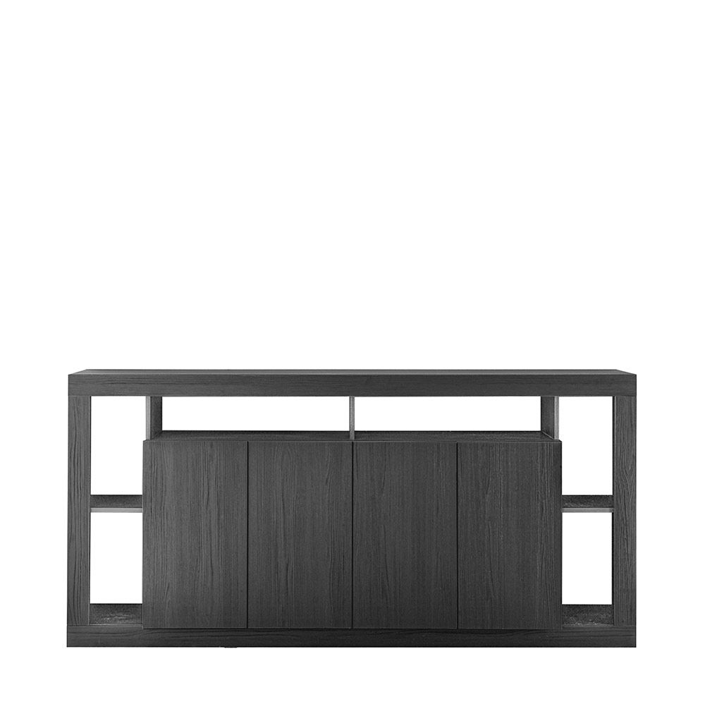 Credenza 4 ante Nero frassinato, ZLCMADRIM02