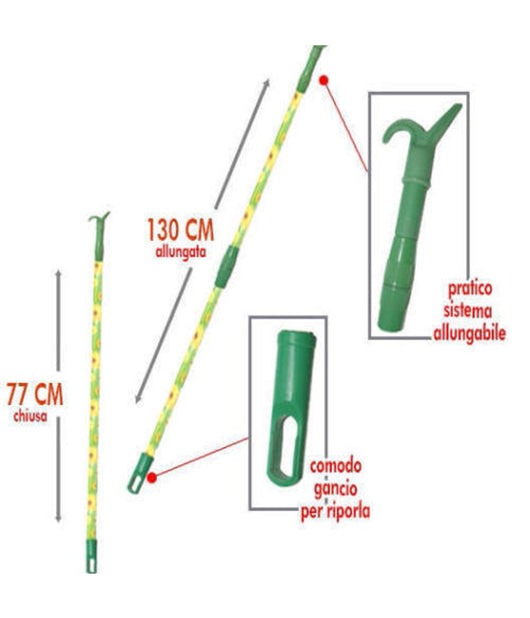 Manico Asta Bastone Appendiabiti Per Armadio Appendi Abiti Estensibile         