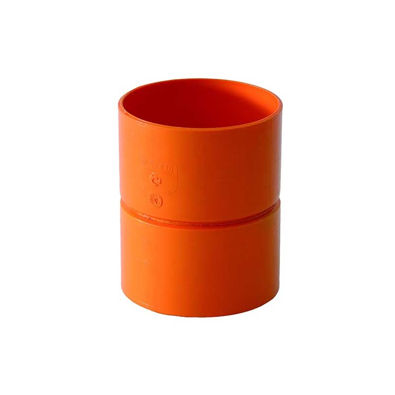 Manicotto femmina-femmina in pvc : Colore - Arancio, Diametro - 100