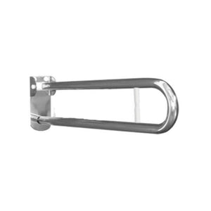 Maniglione barra ribaltabile con piastra lunga cm70 e porta rotolo inox bianco cod 79069