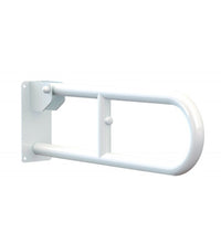 Maniglione serie care ribaltabile in acciaio laccato bianco 70 cm cod 75612