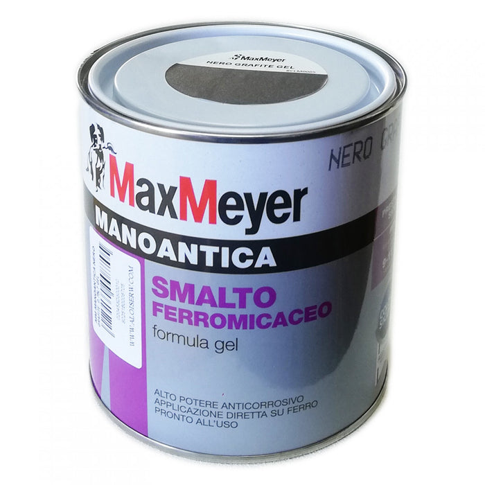 Manoantica gel grana fine 750ml smalto ferro micaceo in varie colorazioni, colori manoantica antracite