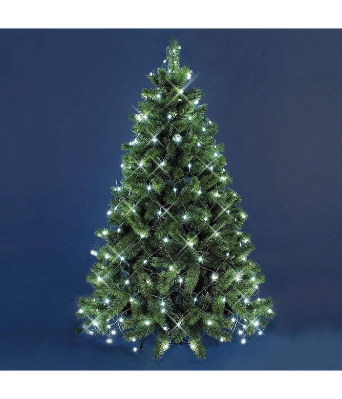 Mantello Rete 240 Led Per Albero Di Natale Luci Luce Bianco Freddo 2,10 Metri         