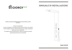 Colonna Doccia Idromassaggio A Tre Vie In Acciaio Lucido