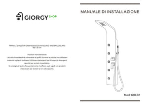 Colonna Doccia Idromassaggio A Quattro Vie In Acciaio Inox Spazzolato